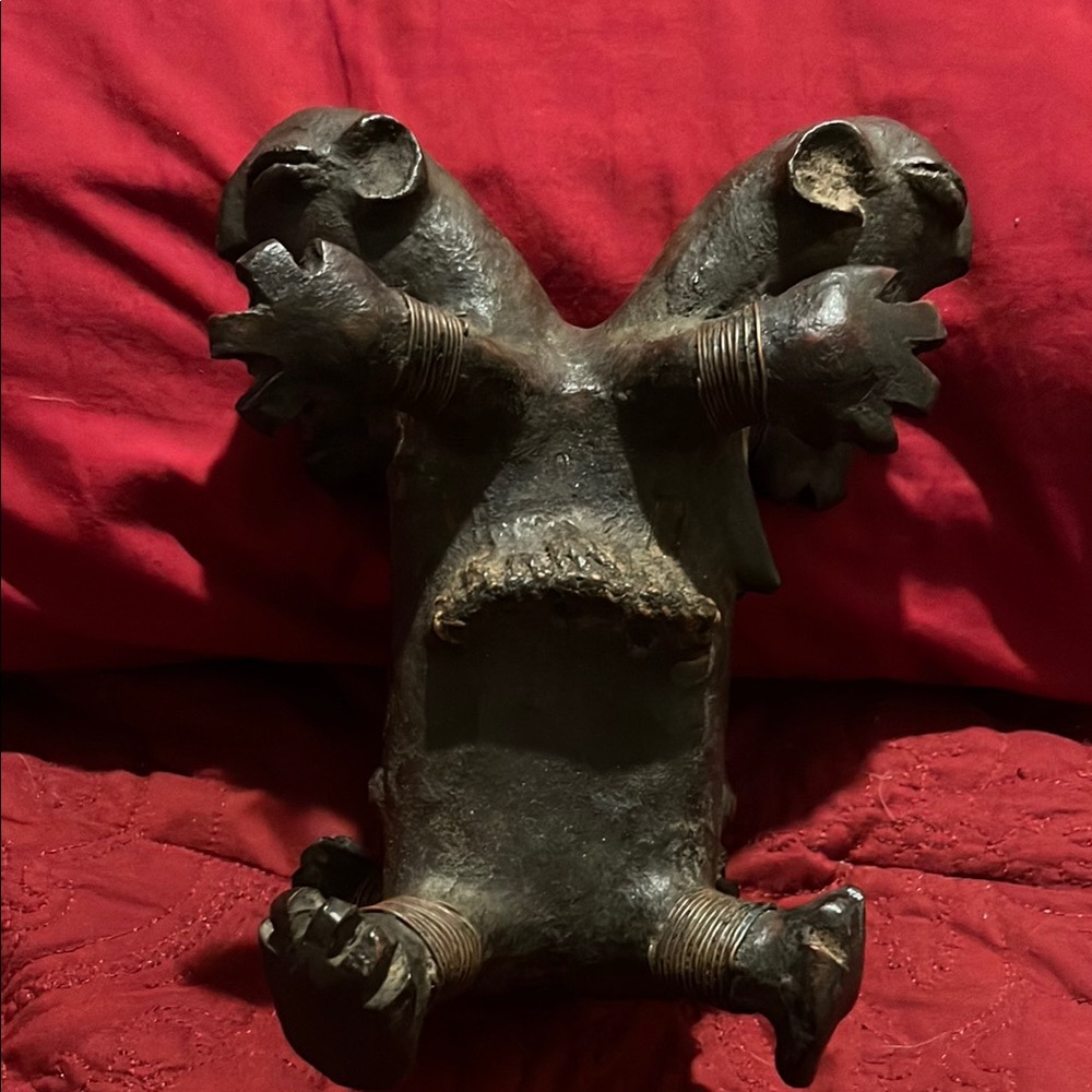 Wooden Carved Tribal Fertility Statue Rare
